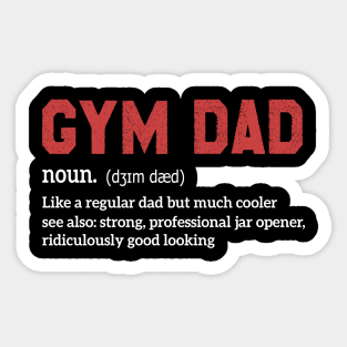 Funny Gym Dad Definition Sticker